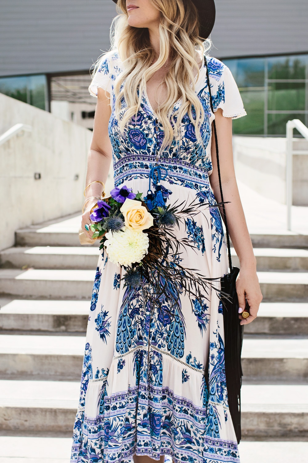 spell gypsy collective blue maxi dress