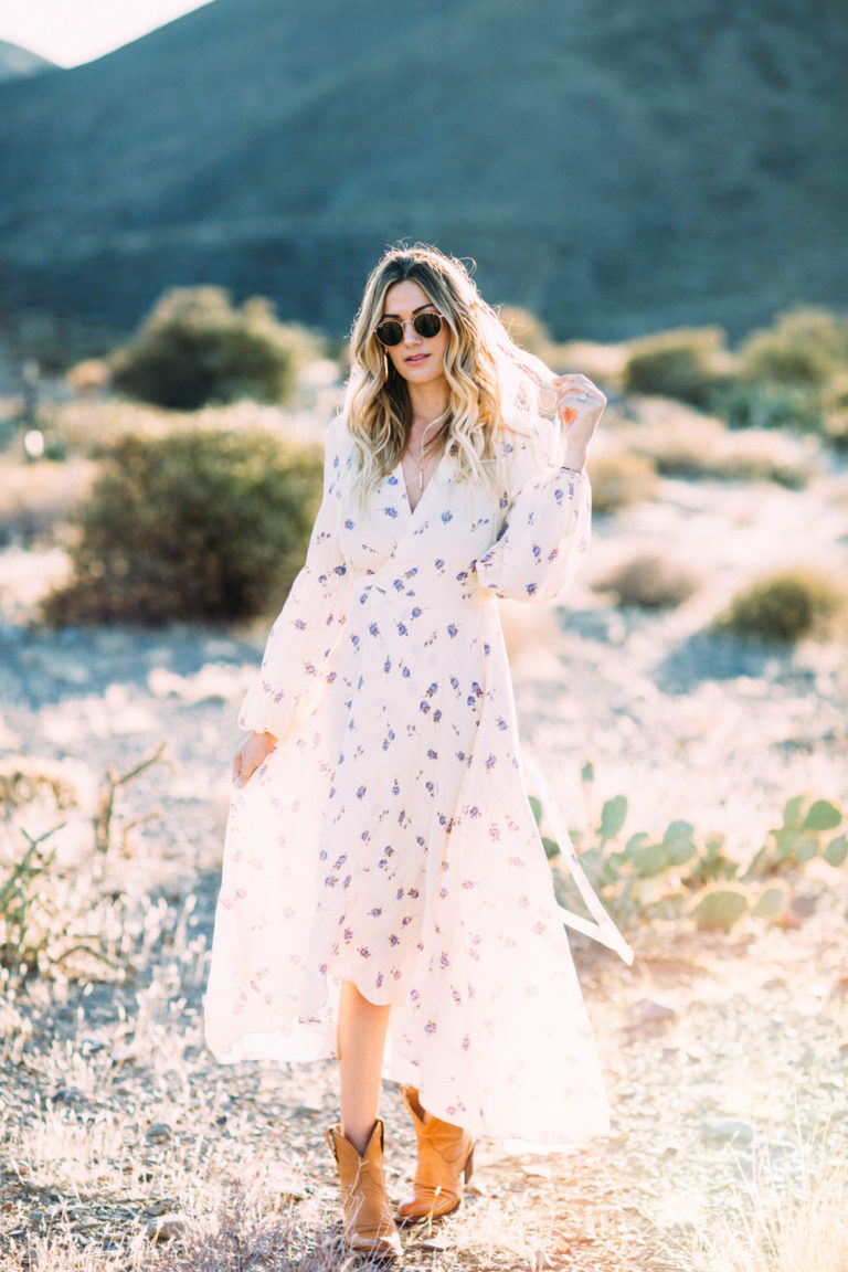 How to Wear Cowgirl Boots With a Dress - Dash of Darling