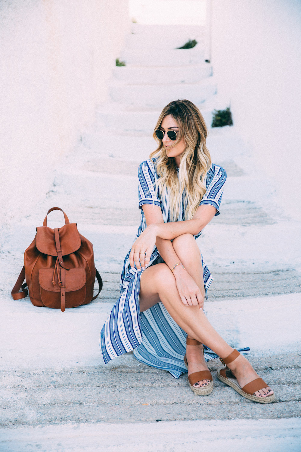 Caitlin Lindquist of the fashion and travel blog, Dash of Darling, shares her adventures in Pyrgos, Santorini Greece with Royal Caribbean Cruises in September.