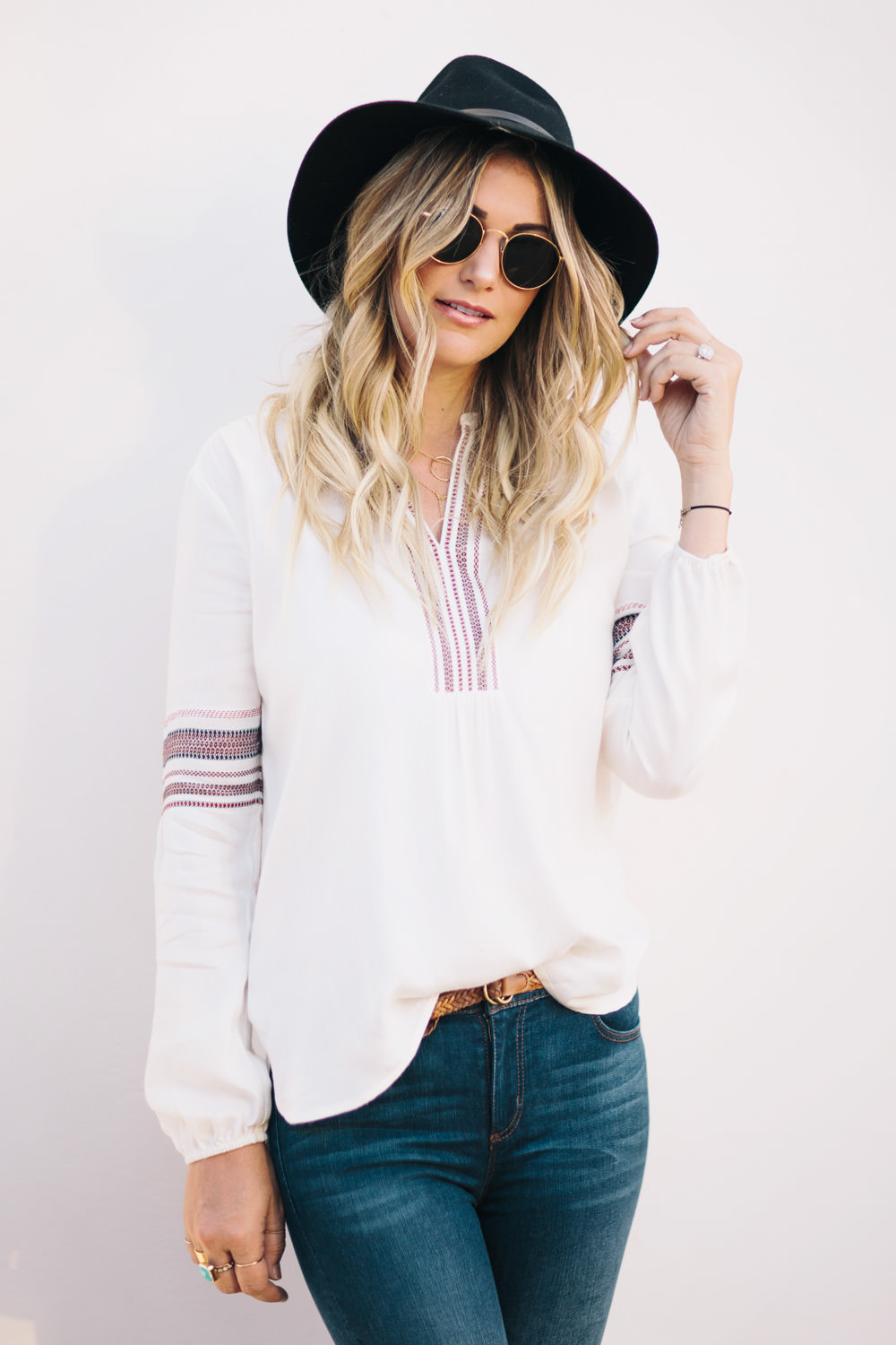 Caitlin Lindquist of the fashion blog Dash of Darling shares an easy weekend boho outfit from Loft