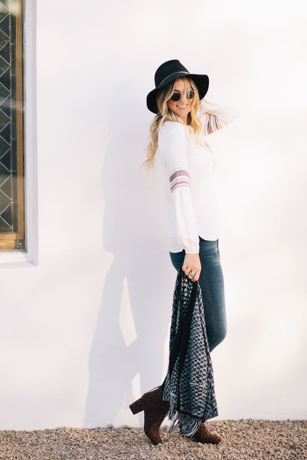 Caitlin Lindquist of the fashion blog Dash of Darling shares an easy weekend boho outfit from Loft