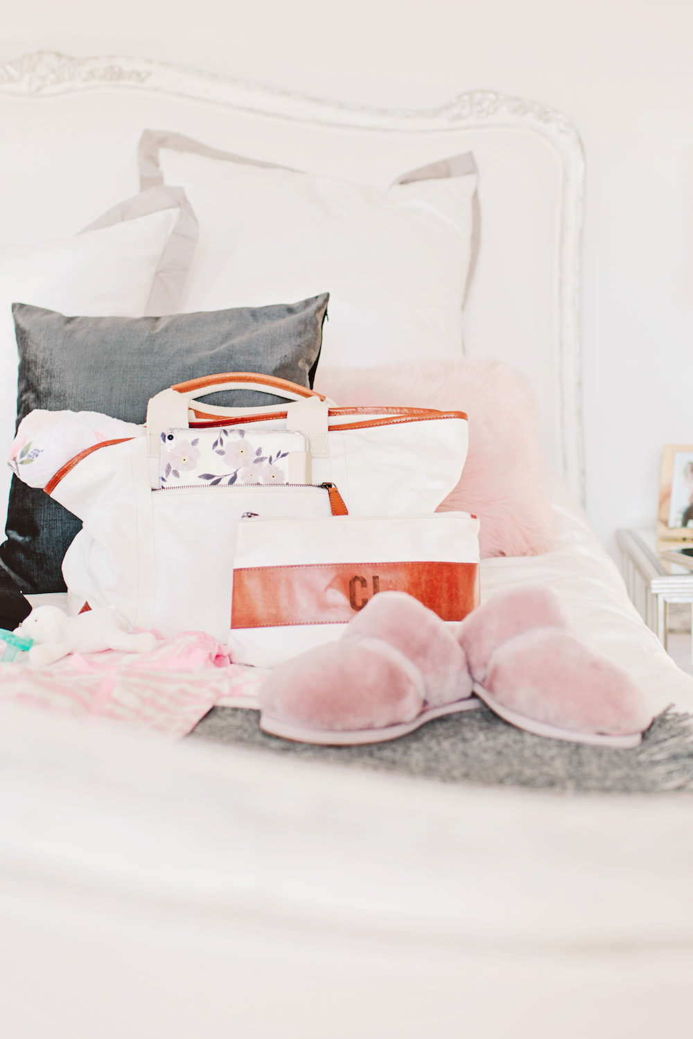 What to pack in your hospital bag for labor and delivery for mama and baby by Dash of Darling