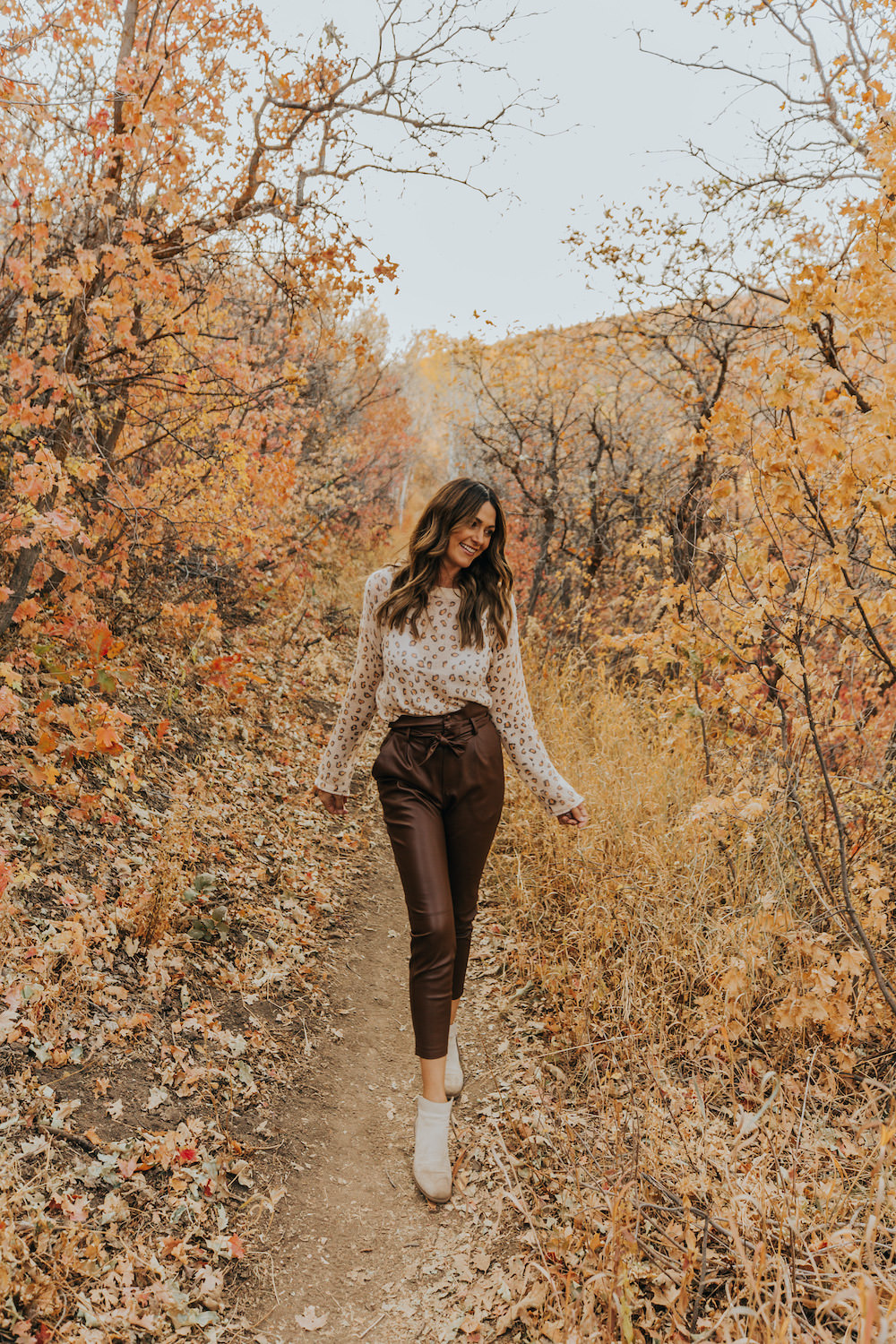 Dash of Darling | Fall Brown Leather Pants